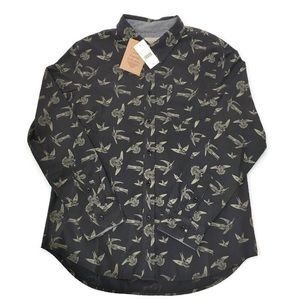 Jachs New York Bird Print Button Down Shirt